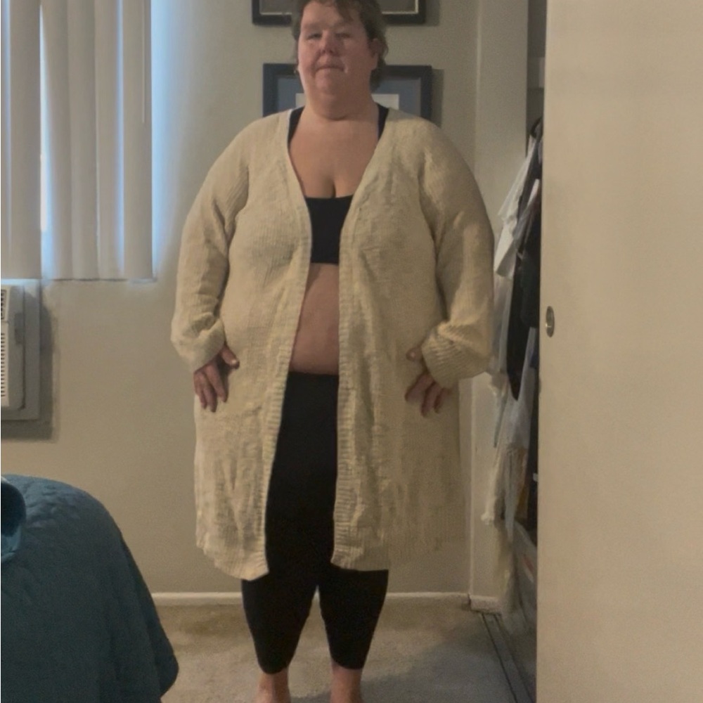 Torrid Cream Open-Front Cardigan